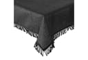 Haus und Deko Tischdecke Schwarz PVC Outdoor Wetterfest mit Fransen Bild 2