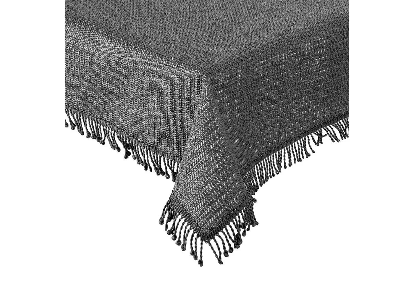 Haus und Deko Gartentischdecke Oval Weichschaum Grau PVC - Bild 2