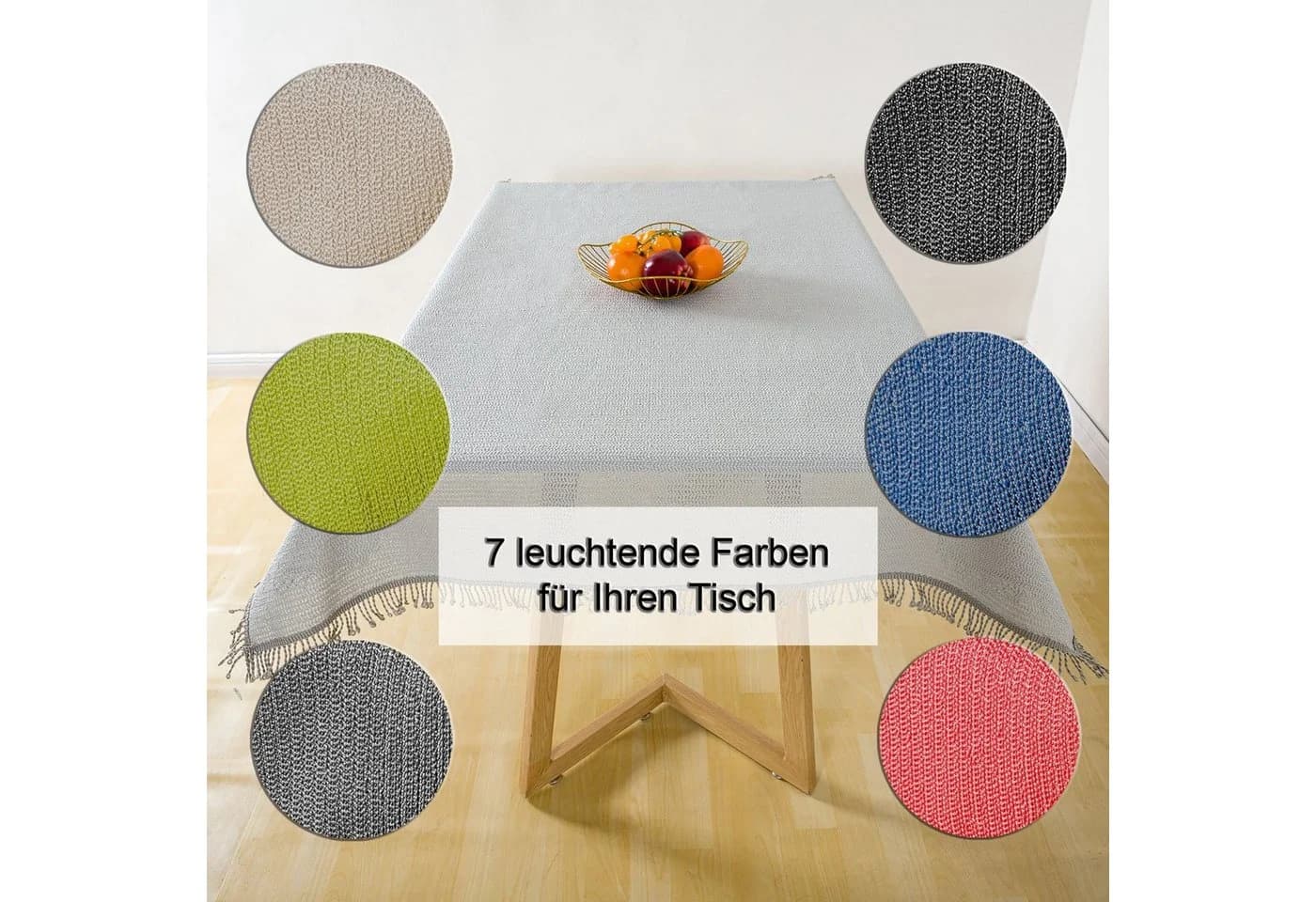 Haus und Deko Gartentischdecke Oval Weichschaum Grau PVC - Bild 4