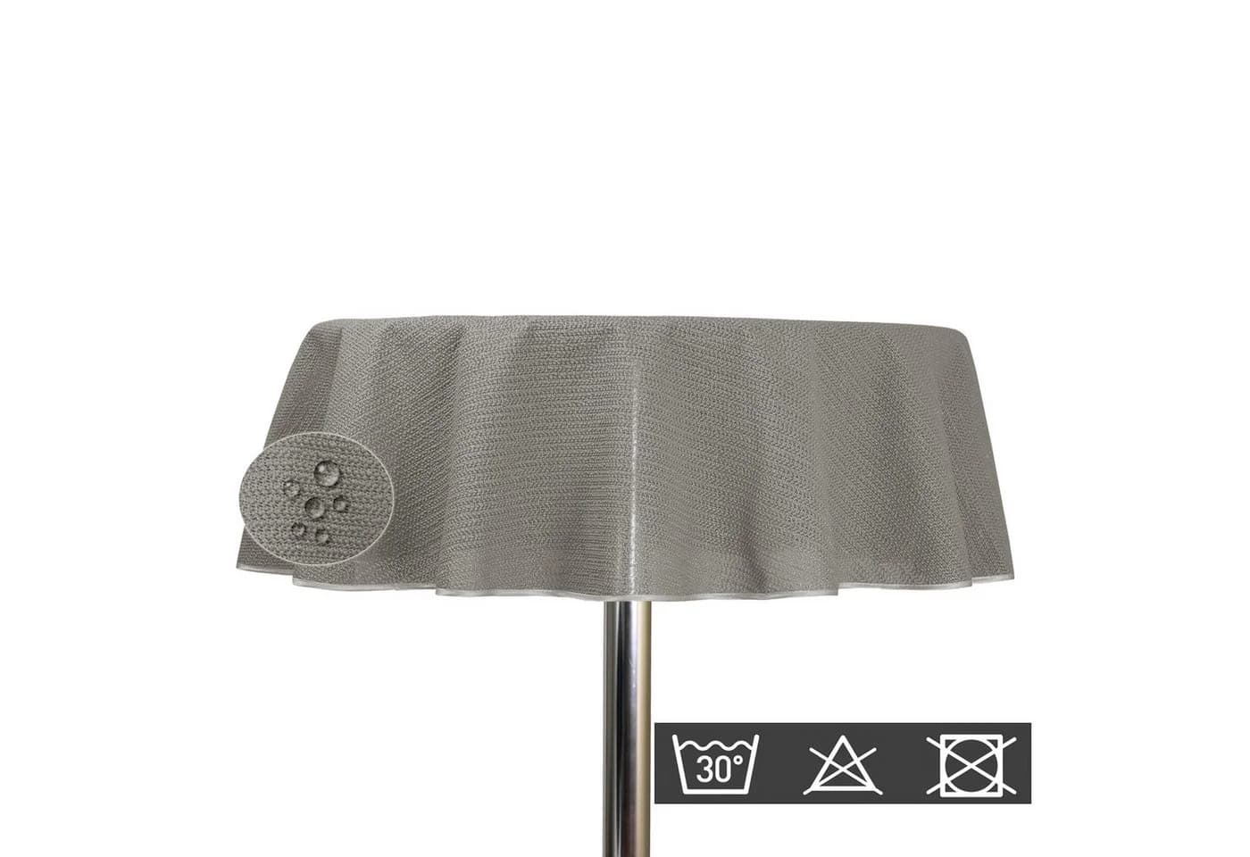 Haus und Deko Gartentischdecke Rund Grau PVC wasserfest - Bild 4