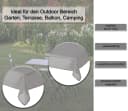 Haus und Deko Gartentischdecke PVC Weichschaum Karo Grau Bild 5