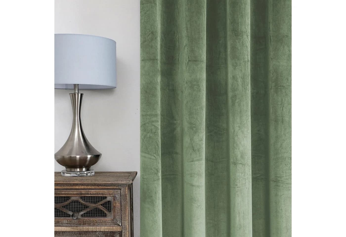 Haus und Deko Verdunkelungsvorhang Samt Blickdicht Kräuselband Polyester - Bild 4