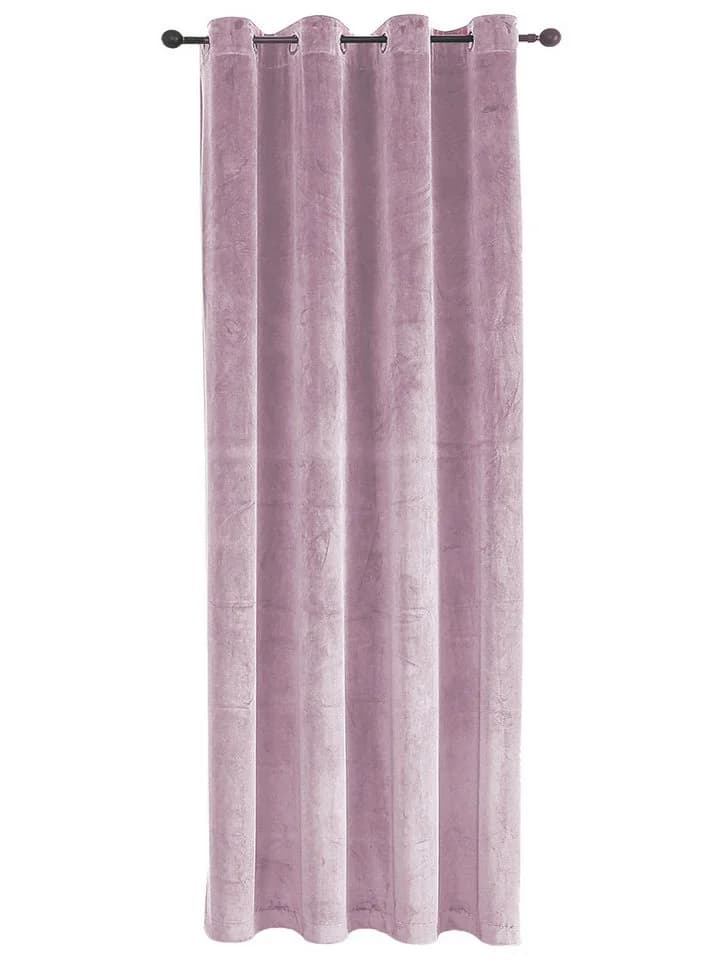 Haus und Deko Verdunkelungsvorhang Samt Rosa Ösen 140x225 cm - Bild 2