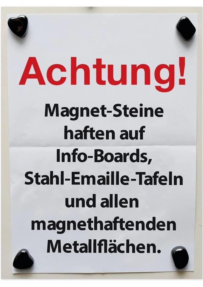 TimeTEX Dekomagnet Magnetische Steine Schwarz 20 Stück