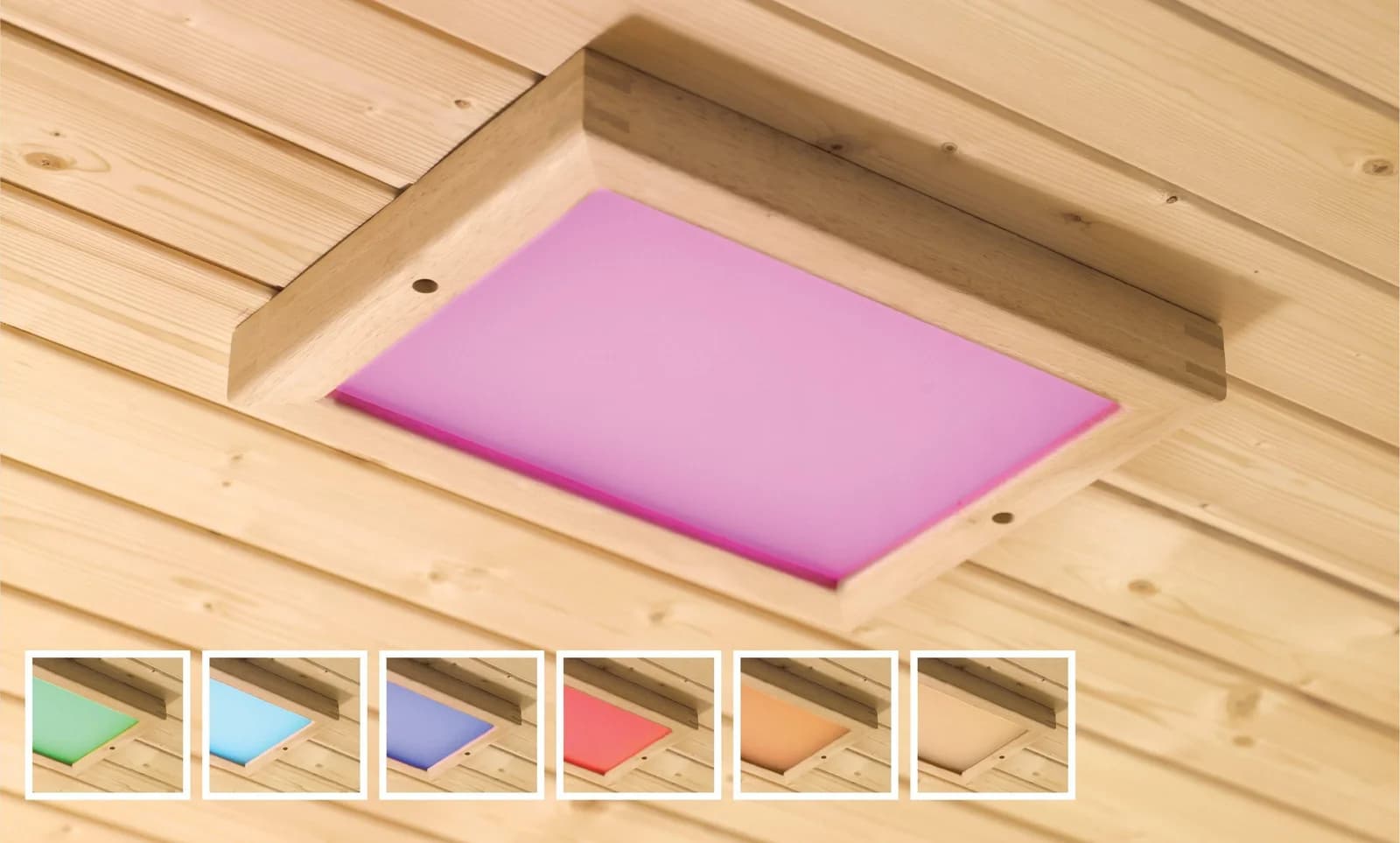 Saunaleuchte KARIBU LED-Farblichtanwendung Größe 2 Beige