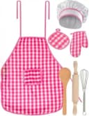 KRUZZEL Kinderkochset 7-tlg. Rosa/Weiß Polyester Holz Bild 2