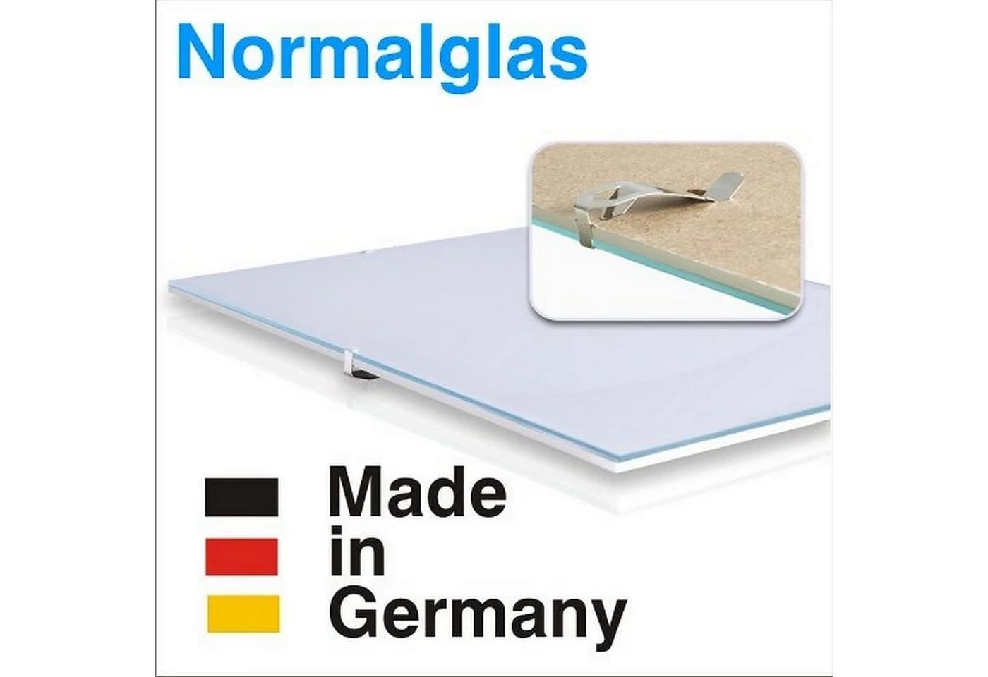 Bilderrahmen Neumann N-Clip Einzelrahmen rahmenlos mit Normalglas
