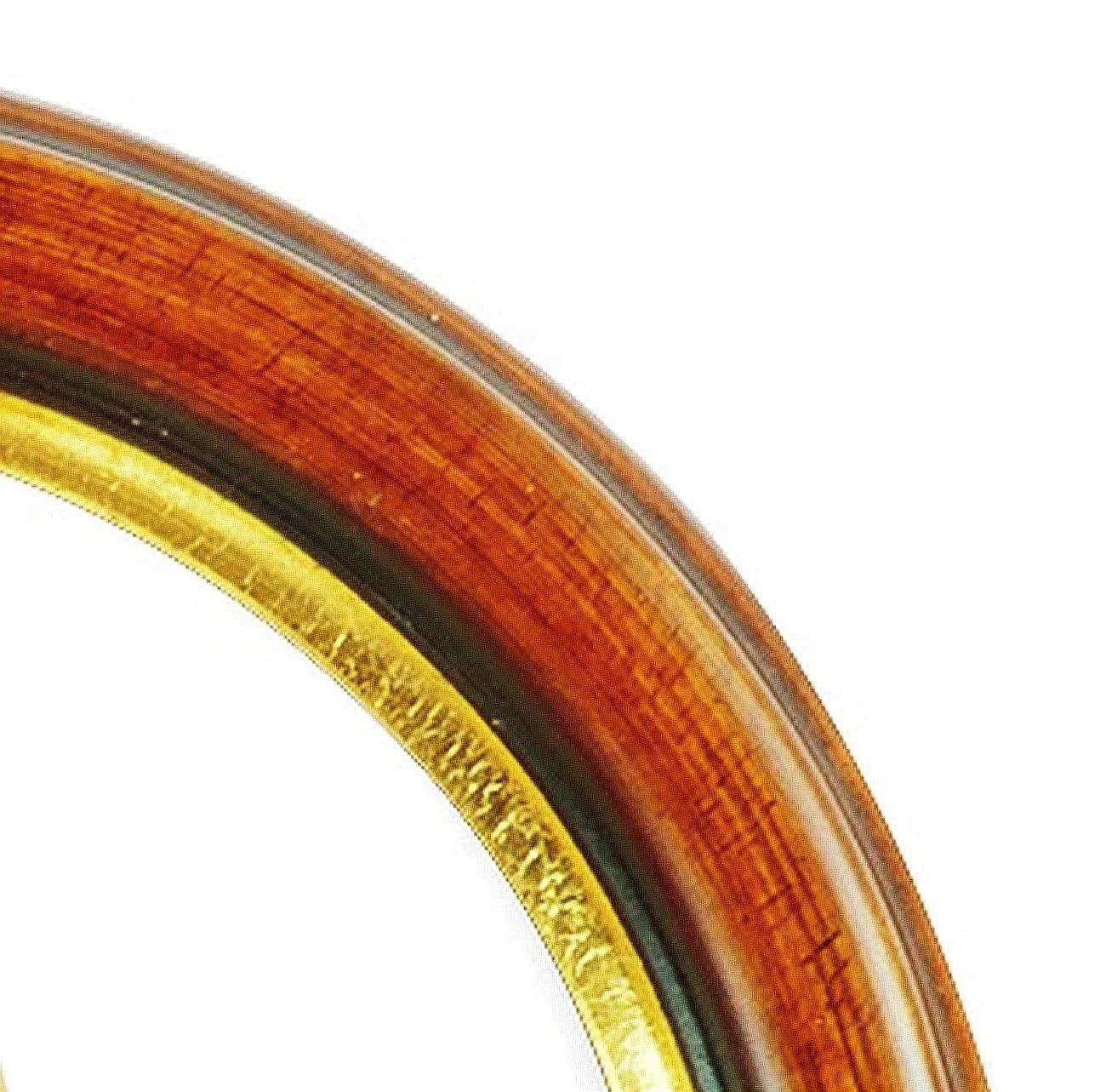 Bilderrahmen Neumann Rundrahmen Gold Massivholz mit Glas