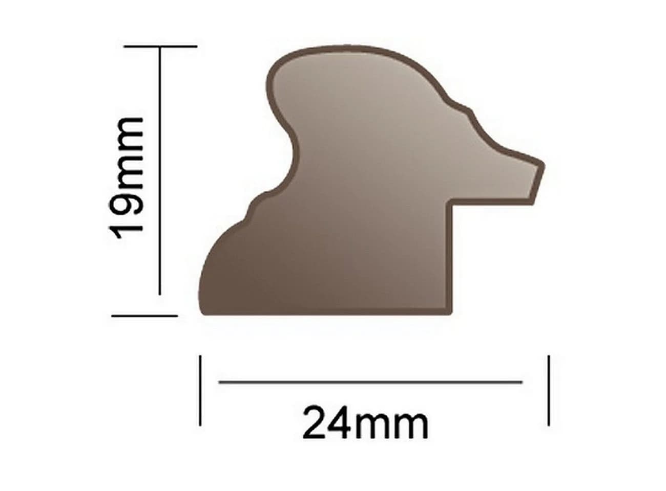 Bilderrahmen Neumann Rundrahmen Gold Massivholz mit Glas - Bild 3