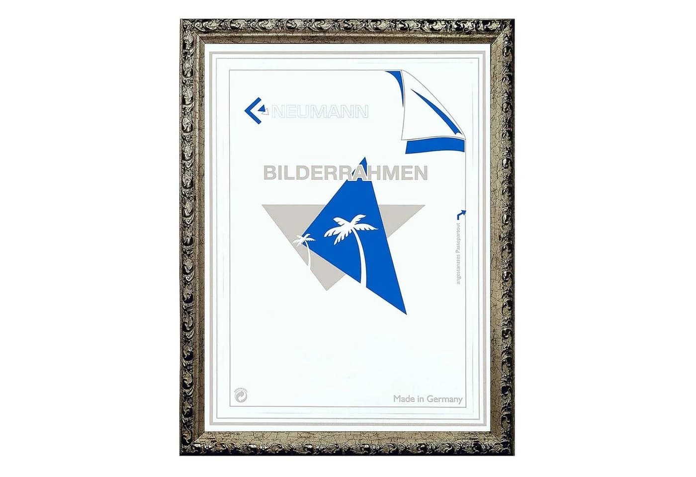 Bilderrahmen Neumann Barockrahmen Platin Fein Verziert 812 PLA - Bild 3