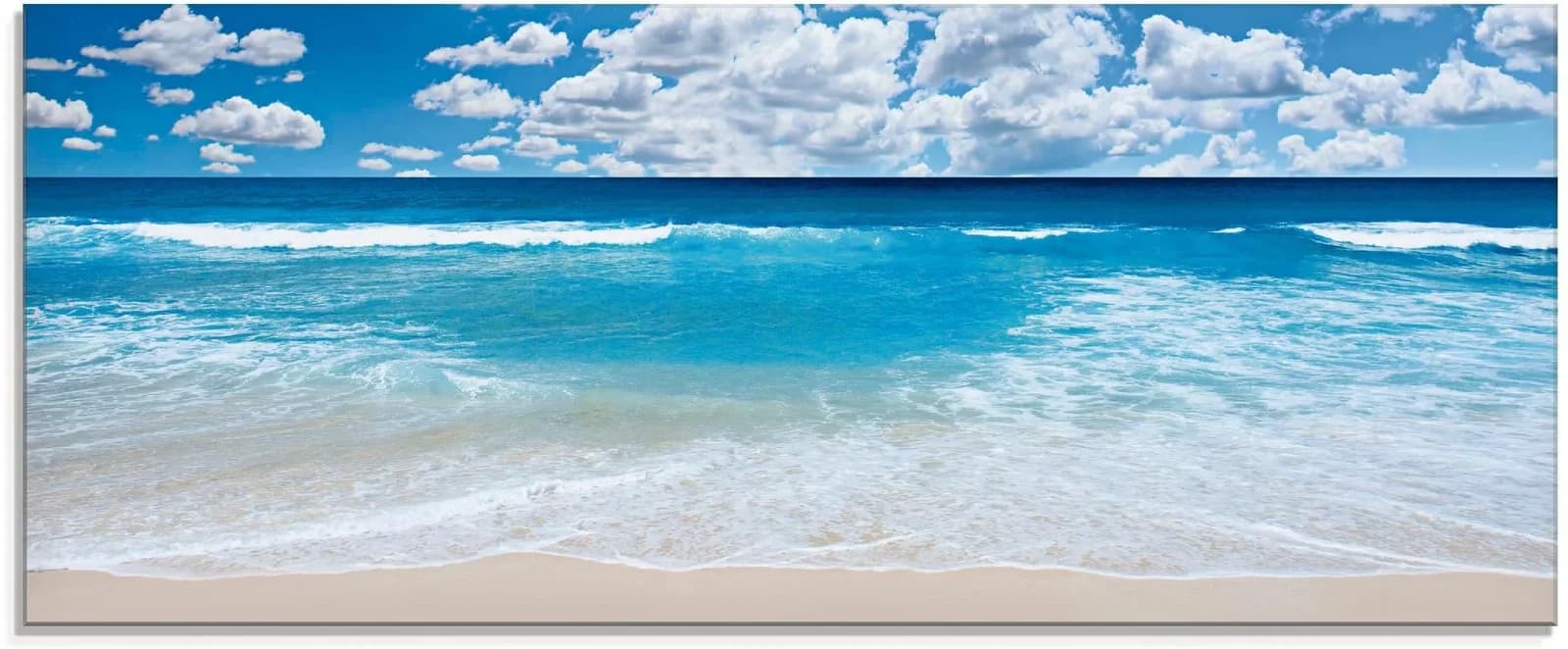 Artland Glasbild Großartige Strandlandschaft Strand