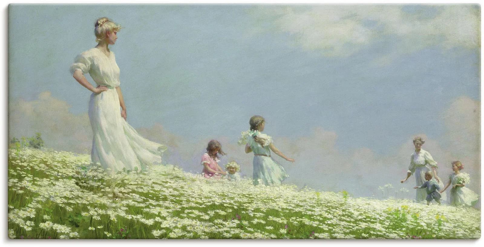 ARTLAND Leinwandbild Sommer 1906 Blau Impressionismus