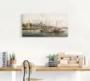 Artland Wandbild Handelsschiffe vor Hagia Sophia, Boote & Schiffe Leinwandbild Bild 1