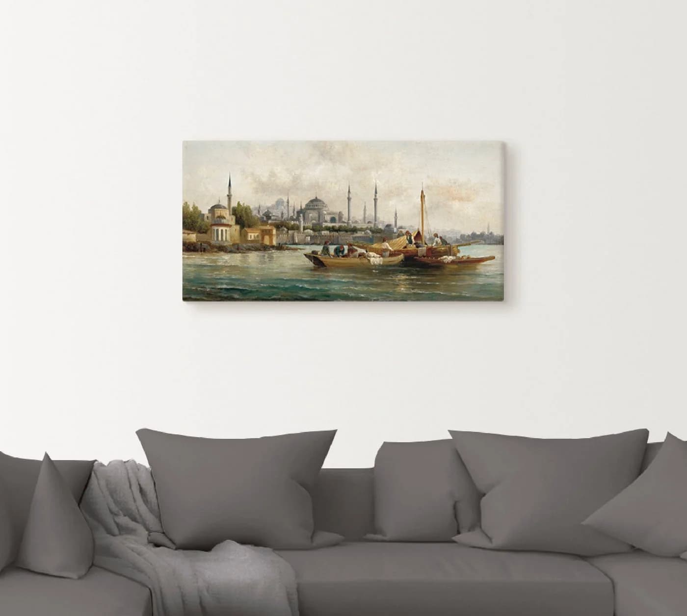 Artland Wandbild Handelsschiffe vor Hagia Sophia, Boote & Schiffe Leinwandbild - Bild 3