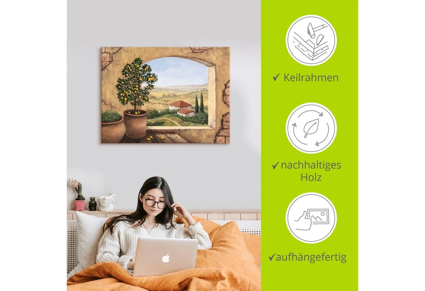 Artland Wandbild Fenster in der Toskana Alubild - Bild 5