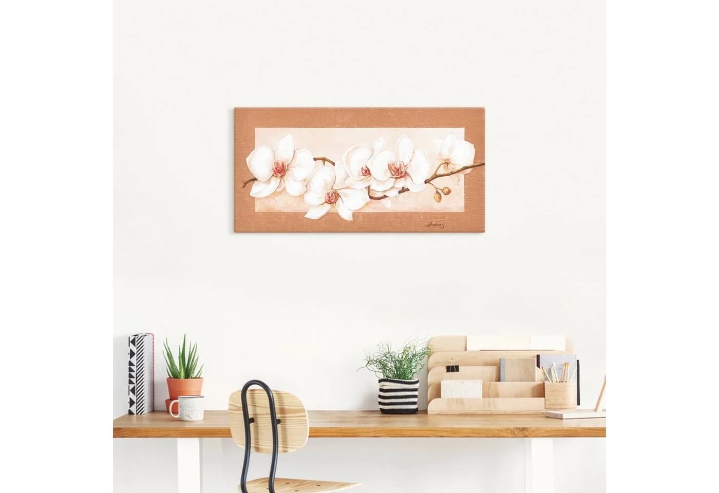 Artland Wandbild Orchideenzweig Alu/Leinwand