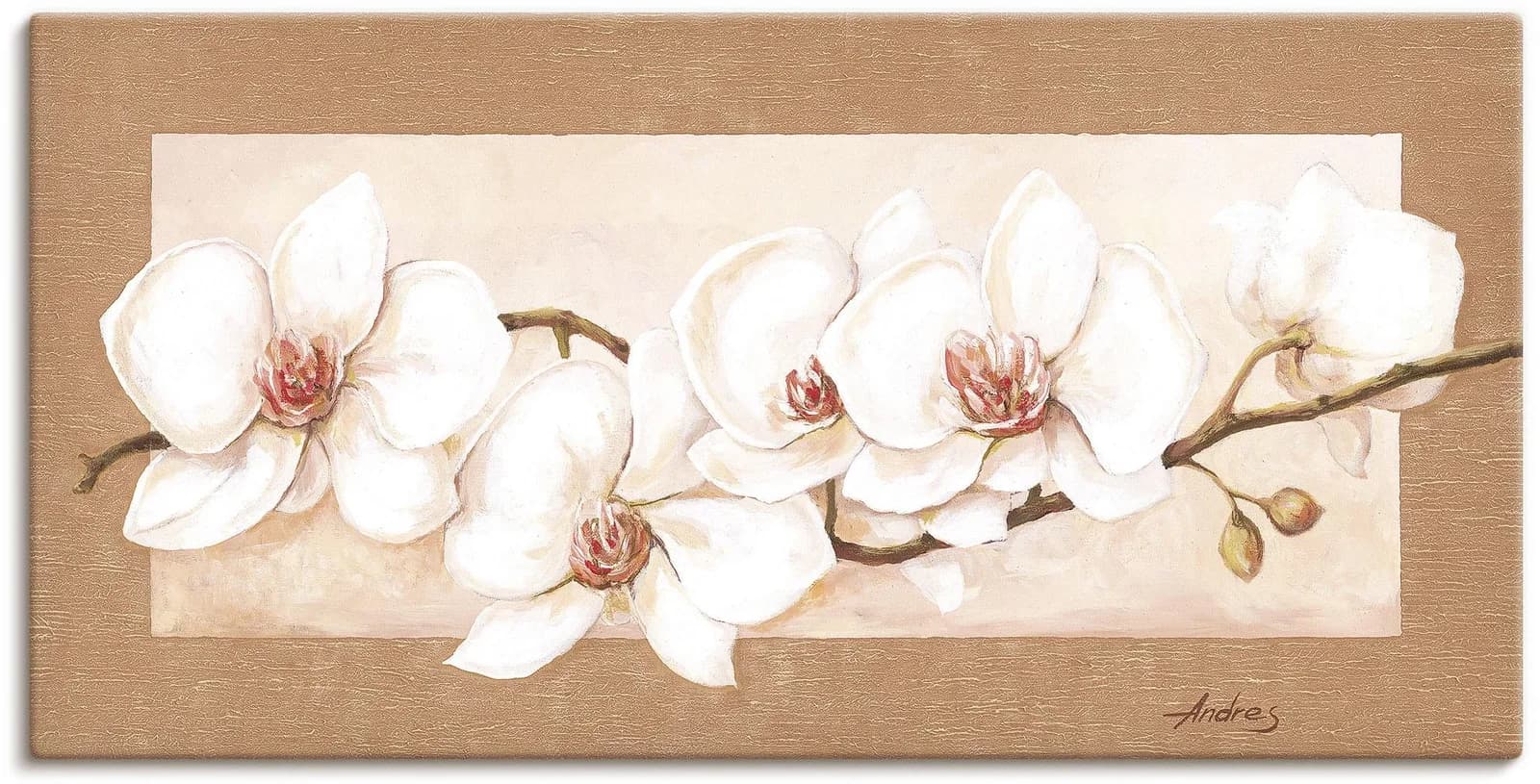 Artland Wandbild Orchideenzweig Leinwandbild