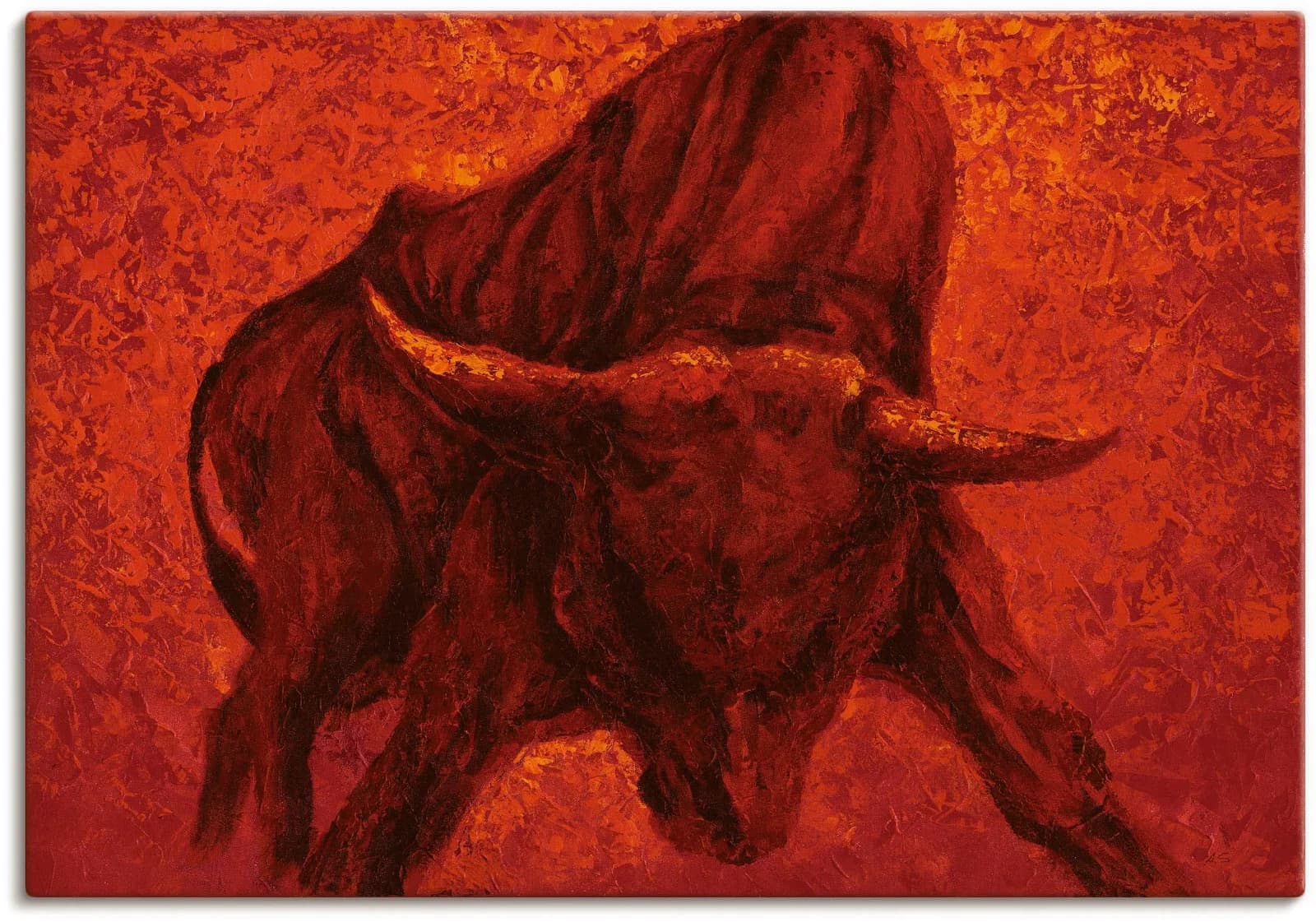 Artland Katalanischer Stier Leinwandbild Wildtiere