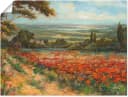 Artland Wandbild Weg am Mohnfeld Leinwand Poster Grün Bild 2