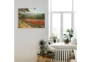 Artland Wandbild Weg am Mohnfeld Leinwand Poster Grün Bild 3