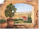 ARTLAND Wandbild Fenster in der Toskana Beige 40x30cm Bild 2