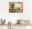 ARTLAND Wandbild Fenster in der Toskana Beige 40x30cm Bild 3