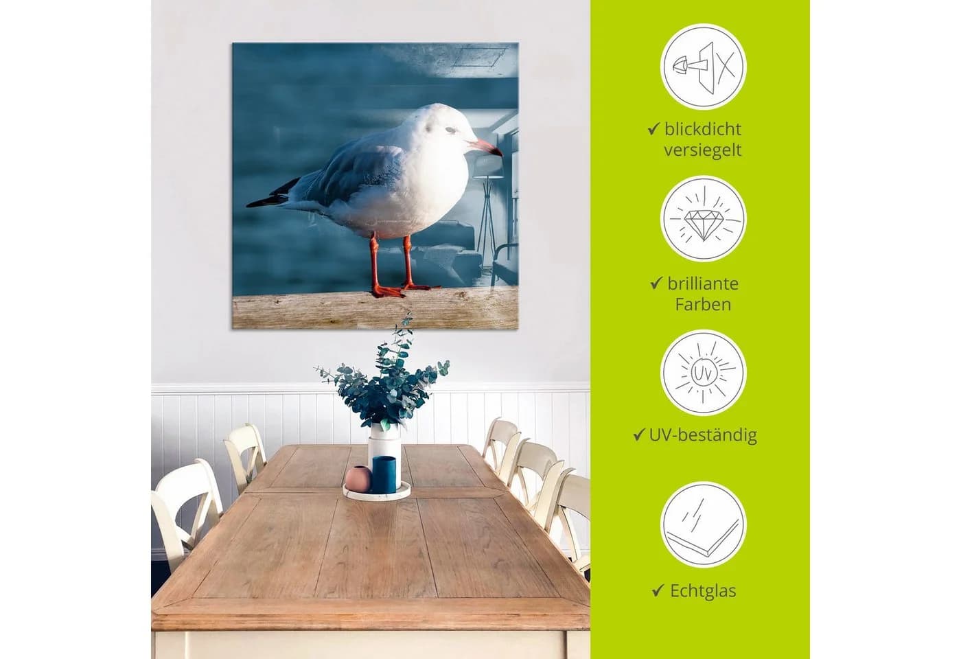 Artland Glasbild Möwe Vögel in verschiedenen Größen - Bild 4