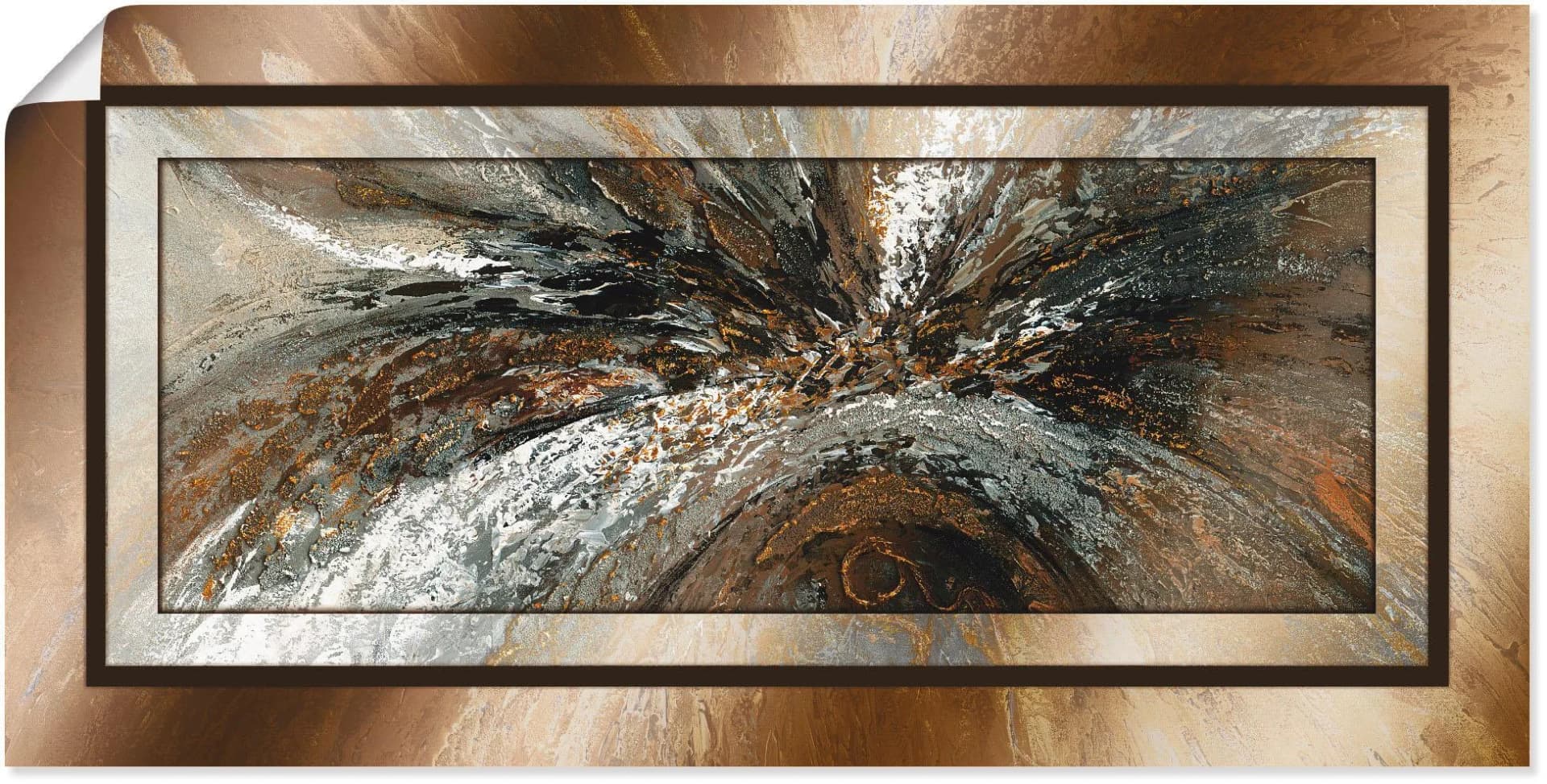Artland Wandbild Gold Abstrakt 1 Braun Abstraktes Motiv