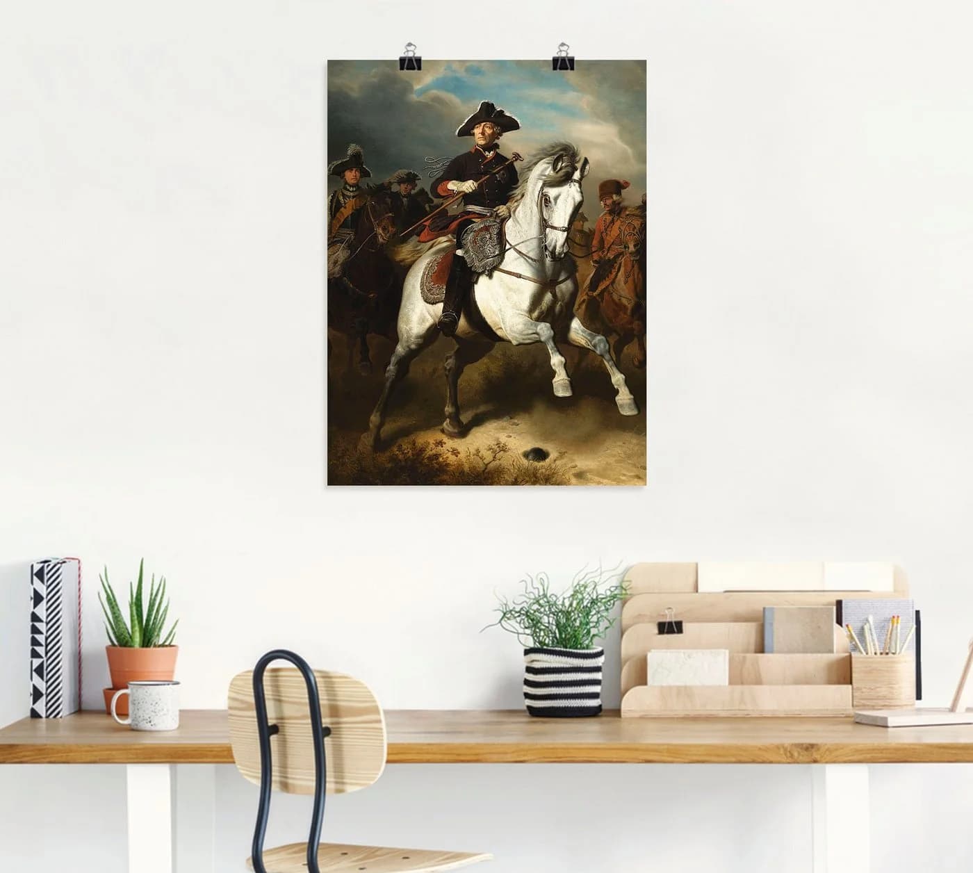 Artland Wandbild Friedrich der Große zu Pferde Leinwand Poster Bunt