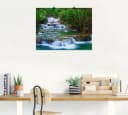 Artland Wandbild Tiefen Wald Wasserfall Leinwand Poster Bild 1