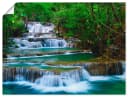 Artland Wandbild Tiefen Wald Wasserfall Leinwand Poster Bild 2