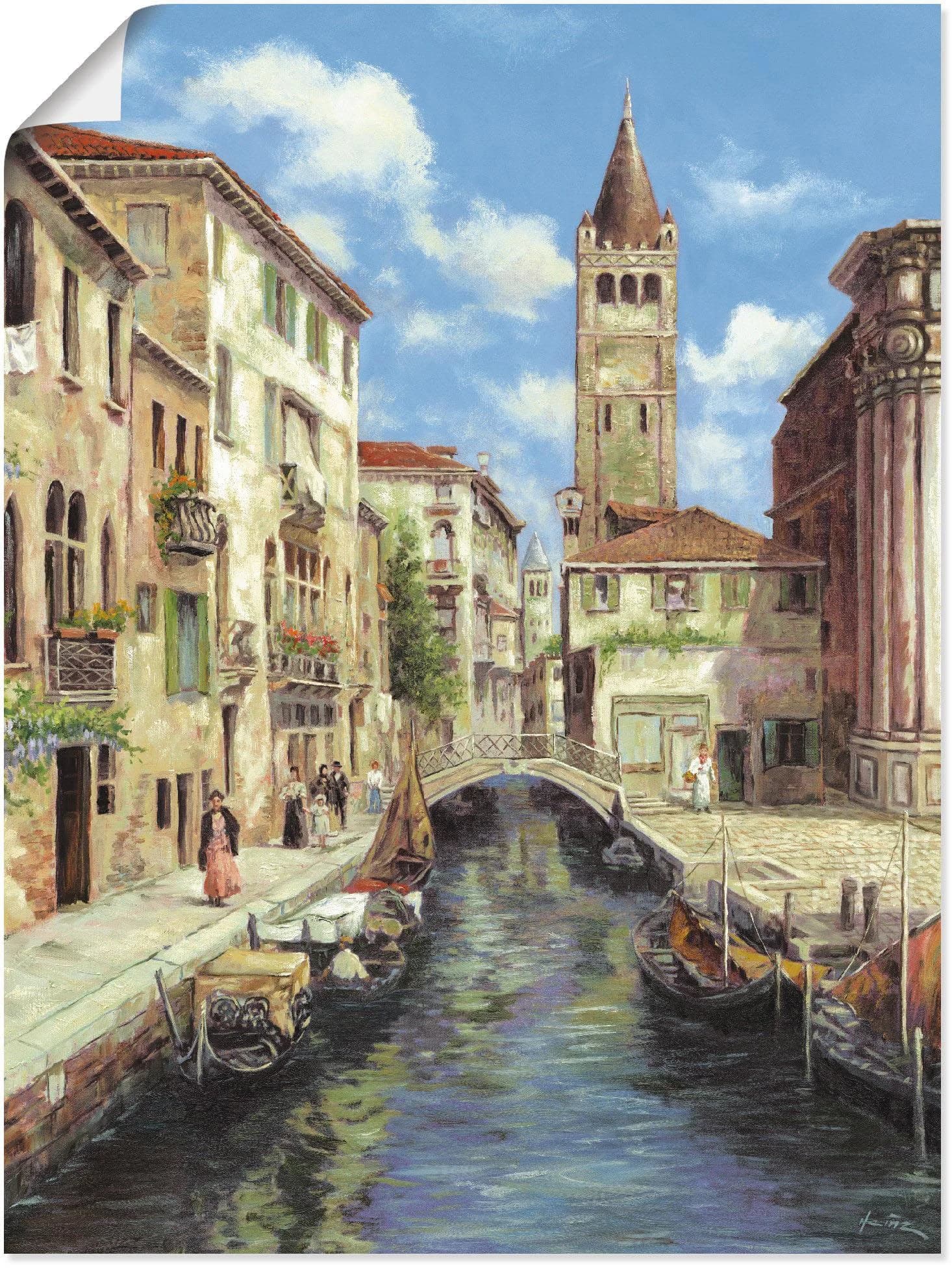Wandbild ARTLAND Venedig Beige