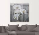 Artland Leinwandbild Weisse Orchideen auf Holzrahmen Bild 3