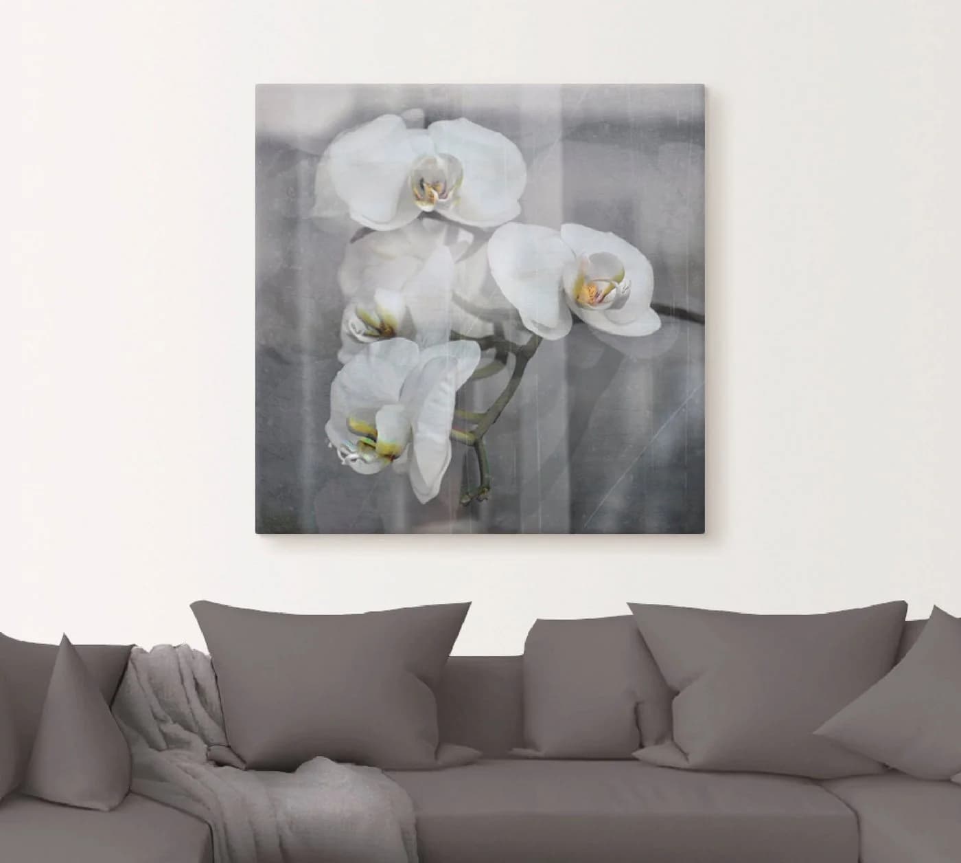 Artland Leinwandbild Weisse Orchideen auf Holzrahmen - Bild 3
