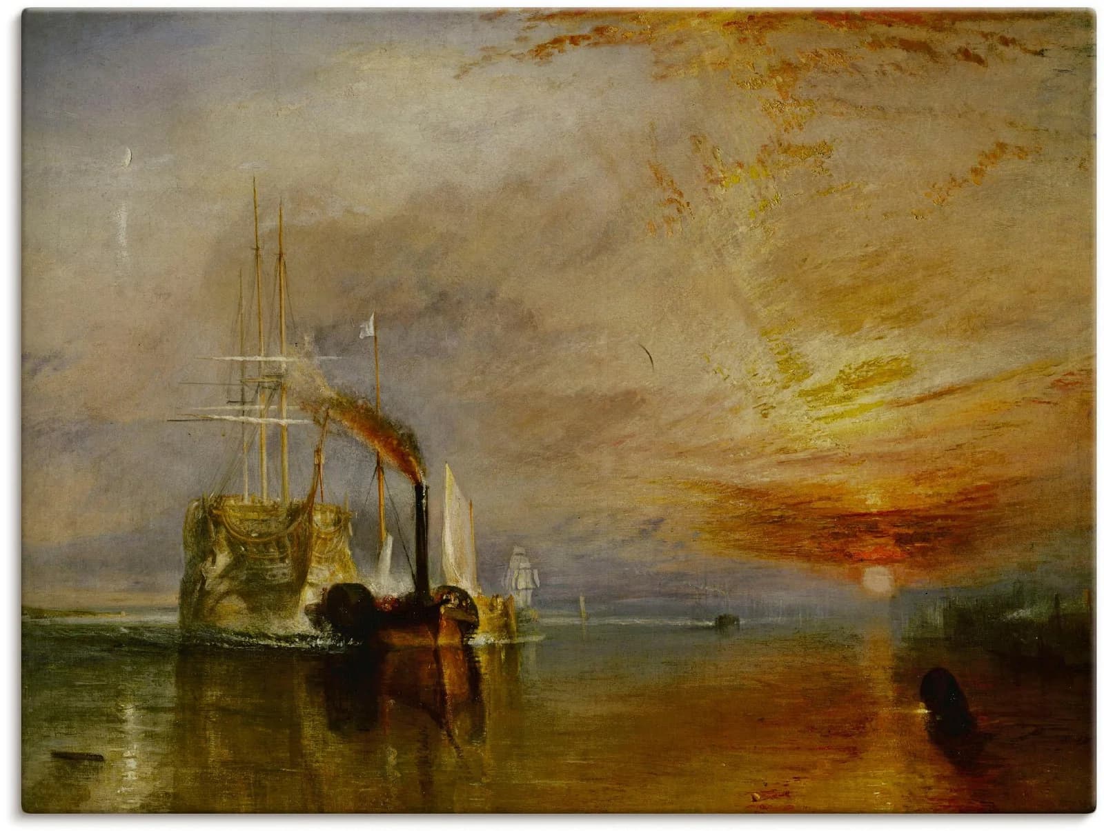 ARTLAND Leinwandbild Die Temeraire Orange 80x60 cm