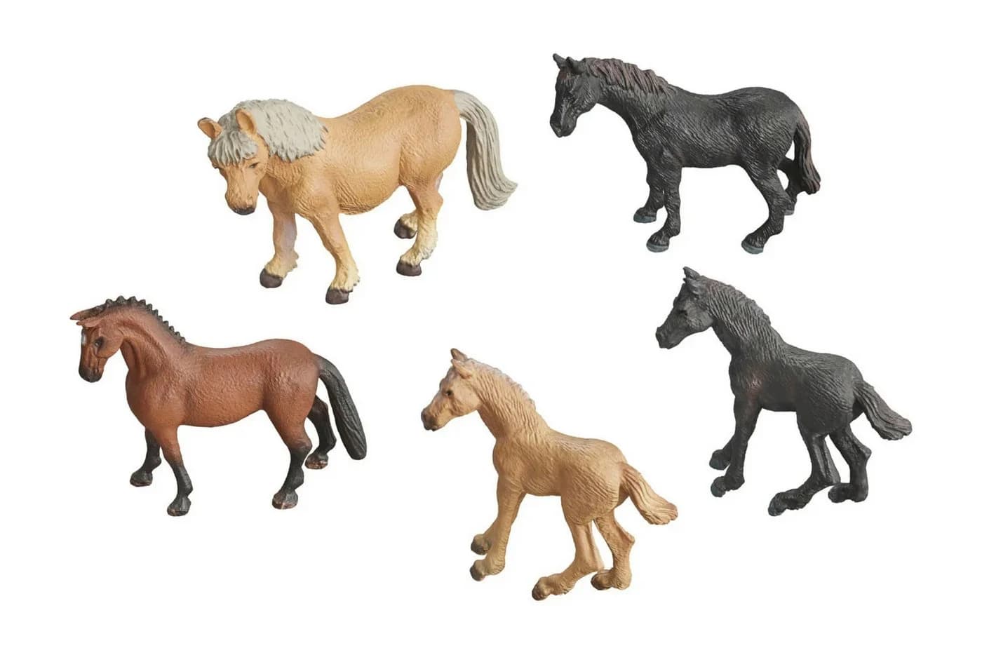 Playtive 5-teiliges Spielfigur Set Wilde Tiere Dinosaurier Pferde