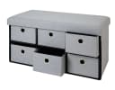 Livarno Home Sitzbank hellgrau 6 Fächer Sitztruhe Aufbewahrungsbox Bild 3