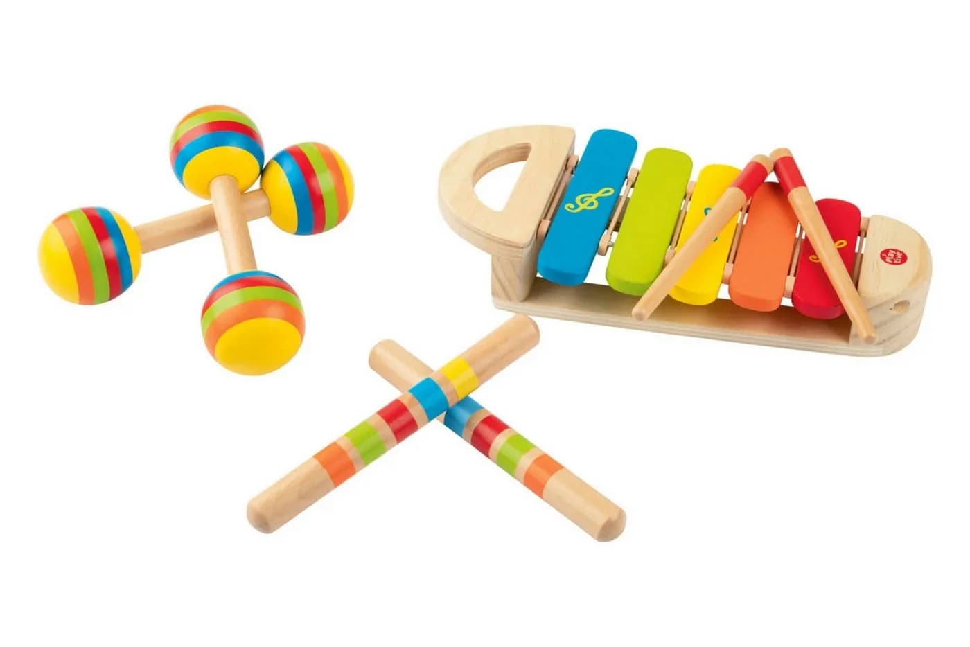 Playtive 7-tlg. Musikset Kinder Holz Mini Musikinstrumente Percussion