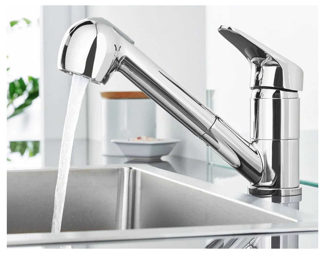 Parkside Küchenarmatur Einhebel-Spültischarmatur Hochglanz Silber mit Handbrause - Bild 3