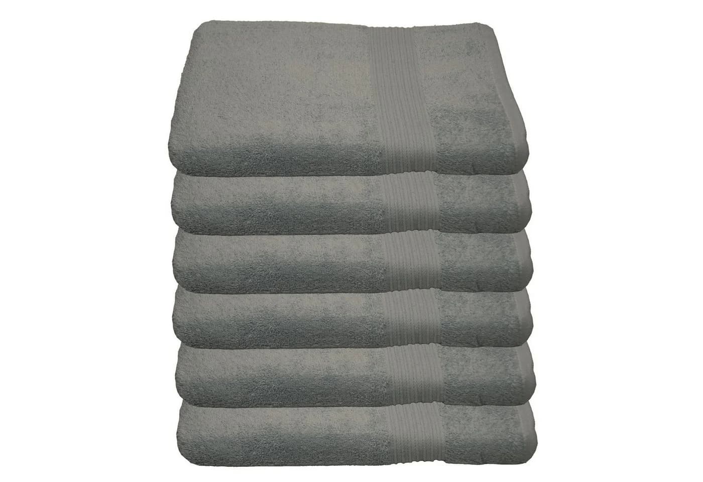 Julie Julsen Handtuch-Set 6-tlg. Silbergrau 100% Baumwolle