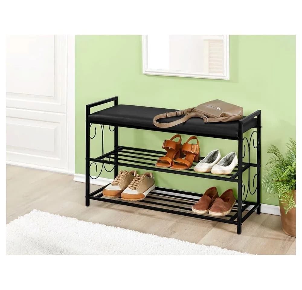 TRI International Schuhbank Schwarz - Bild 3