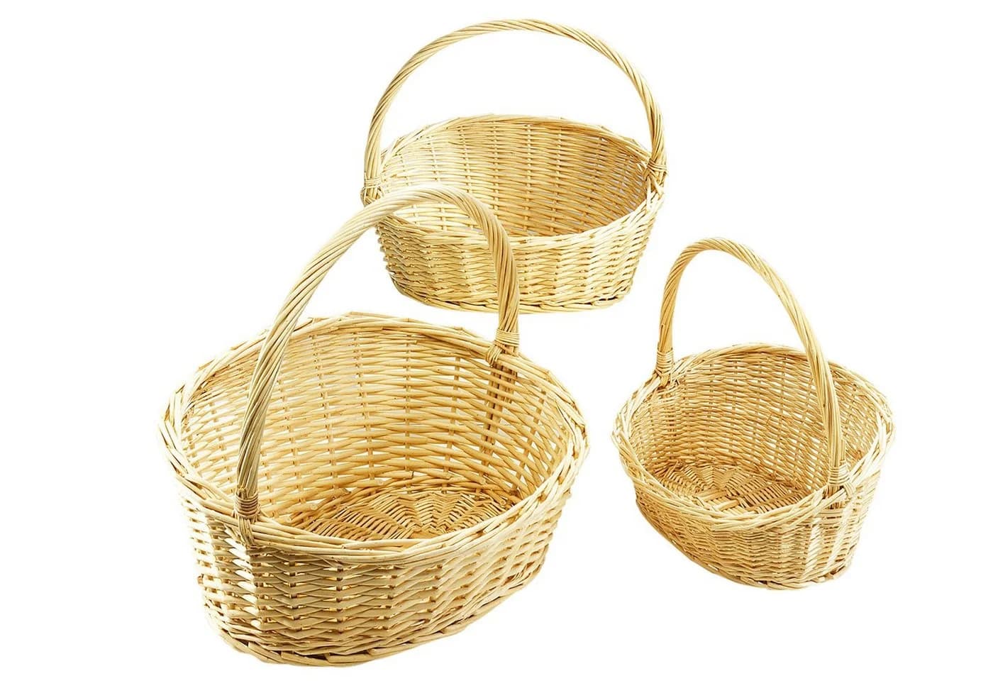 Kobolo Dekokorb Geschenkkorb Set 3 Größen Natur Weide - Bild 2