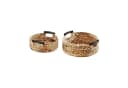 Kobolo Serviertablett 2er Set Rund Wasserhyazinthe Beige/Braun Bild 2