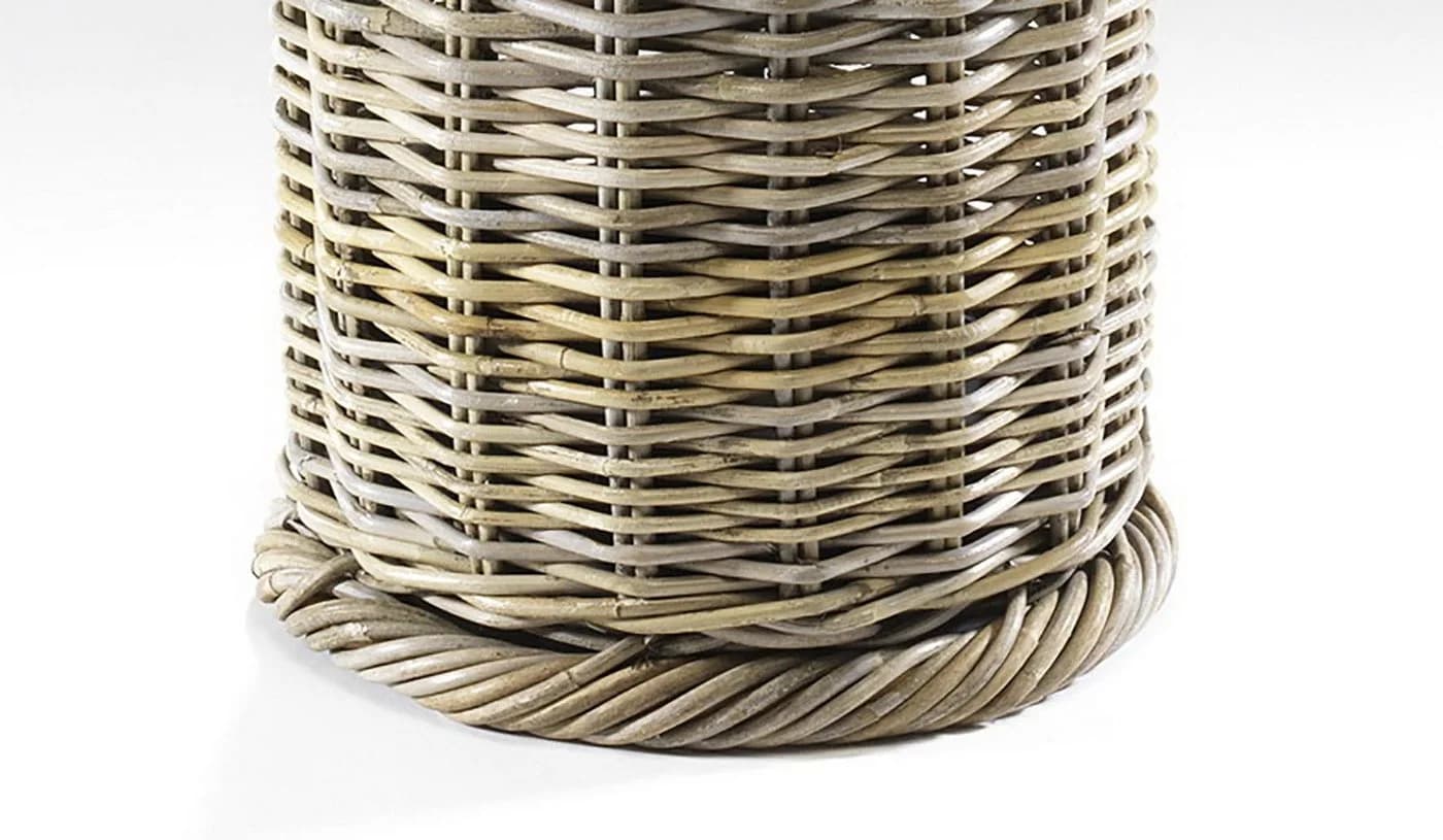 Kobolo Schirmständer Rattan Grau - Bild 4