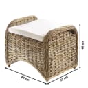 Kobolo Sitzwürfel CARDIFF Rattan Hocker Grau Bild 1
