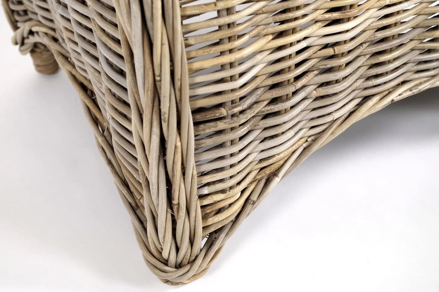 Kobolo Sitzwürfel CARDIFF Rattan Hocker Grau - Bild 5