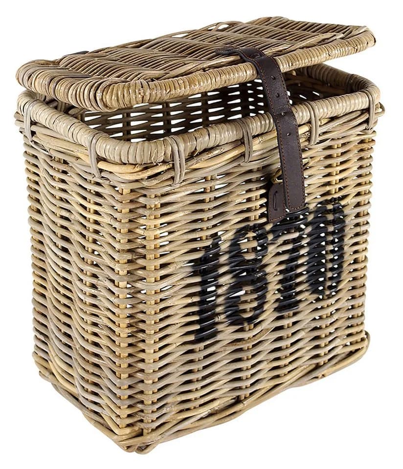 Kobolo Aufbewahrungskorb Rattan Kubu Grau mit Deckel - Bild 2