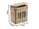 Kobolo Aufbewahrungskorb Rattan Kubu Grau mit Deckel Bild 3