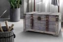 Kobolo Truhe KUBA Grau Holz Antik-Look Bild 1