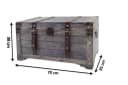Kobolo Truhe KUBA Grau Holz Antik-Look Bild 3